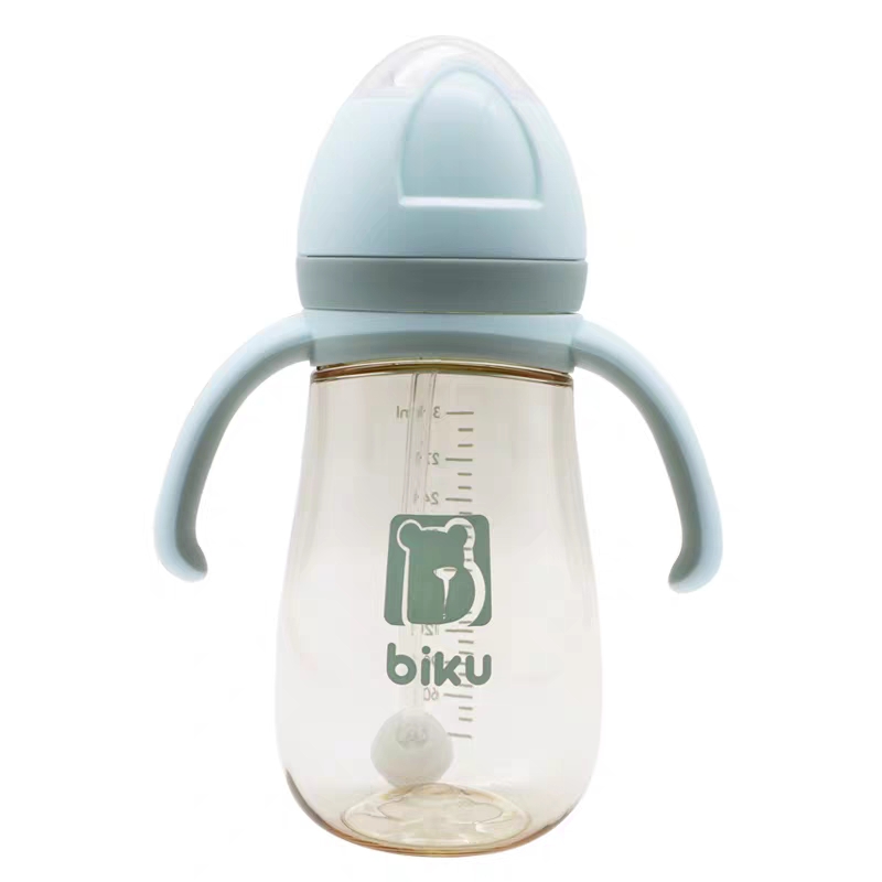 比酷熊宽口防呛奶瓶耐用耐热婴儿童储存奶瓶新生儿吸管杯小宝宝