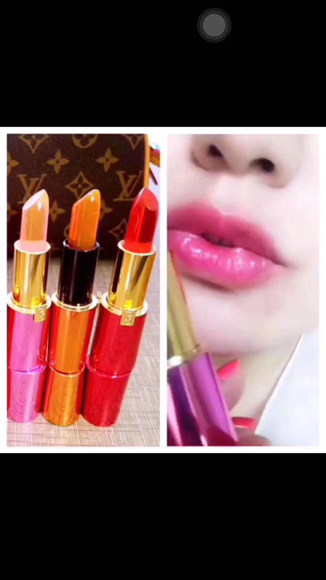 美颜秘笈果冻口红芭比粉 烈焰红 果粒橙3色可选 天然植物成分无毒无害 健康安全 根据人体ph值变色 超级好用 各有所爱商城网站