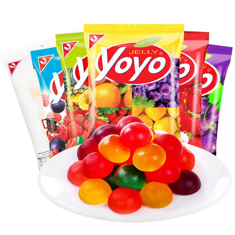 泰国进口糖果YOYO果汁软糖袋装80g*24（乳酸口味、浆果