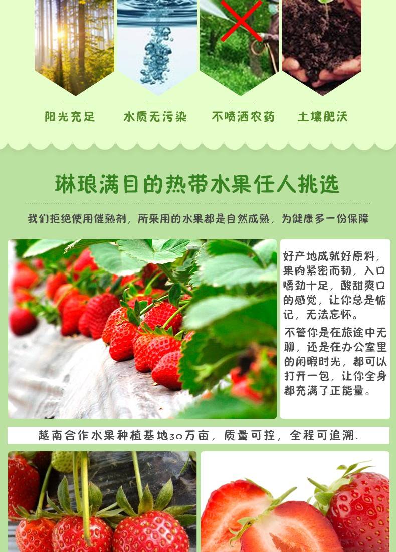 越南原装进口榙榙草莓干*40袋(图3)