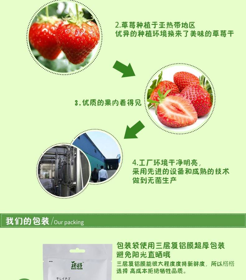 越南原装进口榙榙草莓干*40袋(图7)